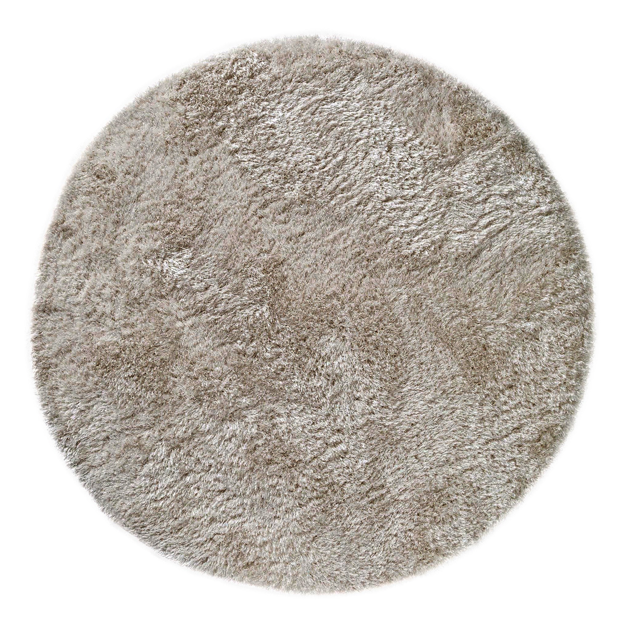 Ultra Thick Shaggy Rug in Sand. Round. Hand woven in India. Pile Content: 100% Polyester Pile Height: 75mm thick Dimensions: 1500 mm round Delivery: 5-7 days